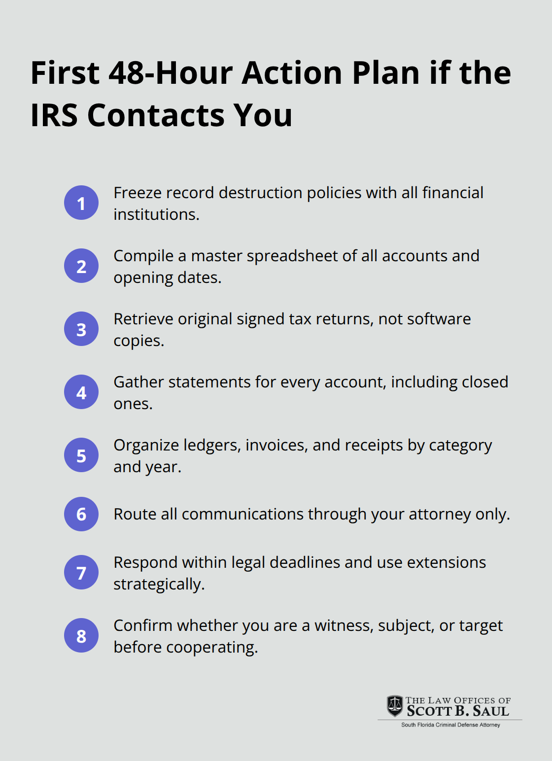 Key steps to take immediately after IRS fraud contact